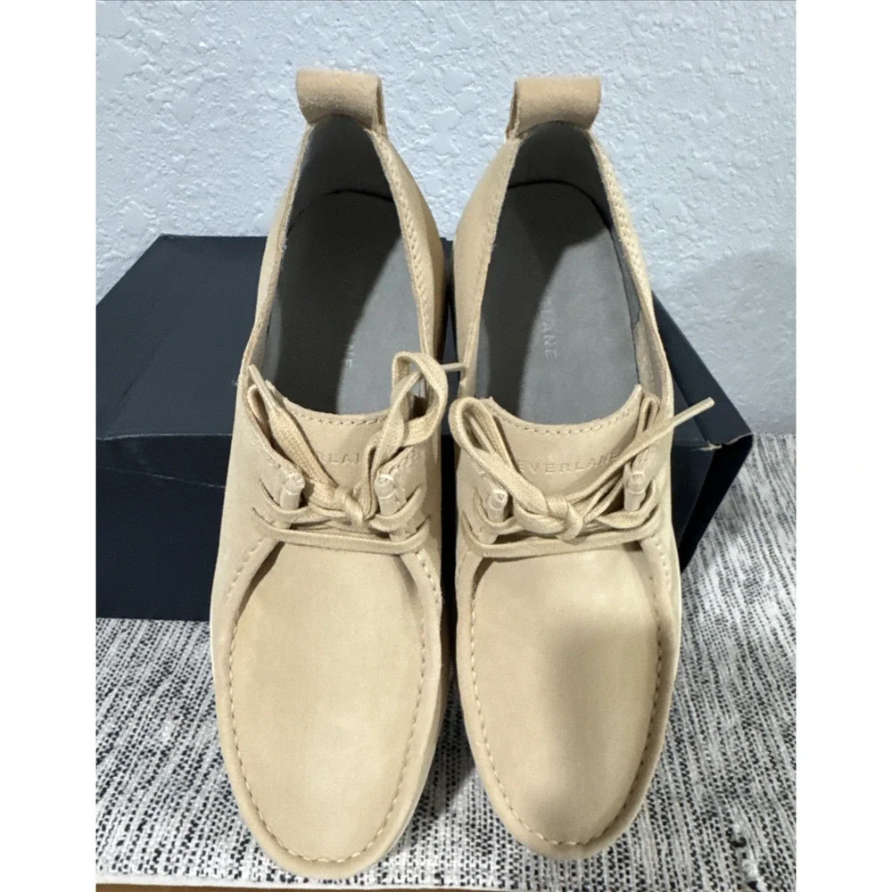 Everlane Desert Shoe Beige Suede Lace Shoes Low Top Loafers Mens 9.5 Preppy